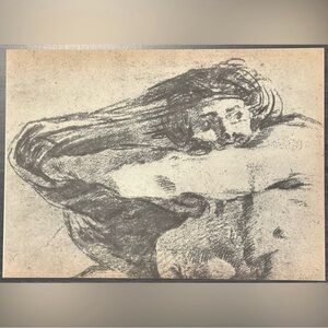 FOUNTAIN STUDY Giovanni Gian Lorenzo Bernini Fine Art Print Antique Vintage 40’s